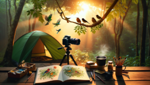como tomar fotos de aves acampando